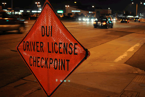 Dui checkpoint sign
