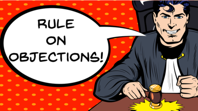 judge cartoon rule on objections