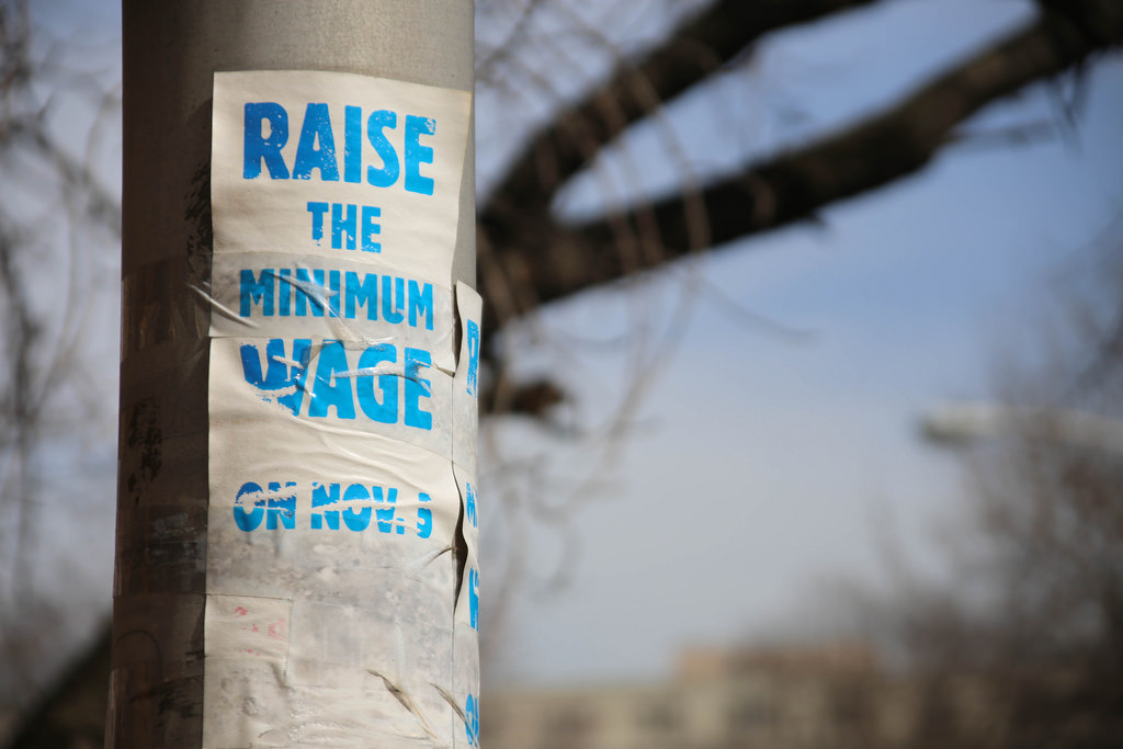 Protest to raise minimum wage