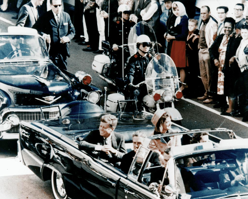 JFK in car