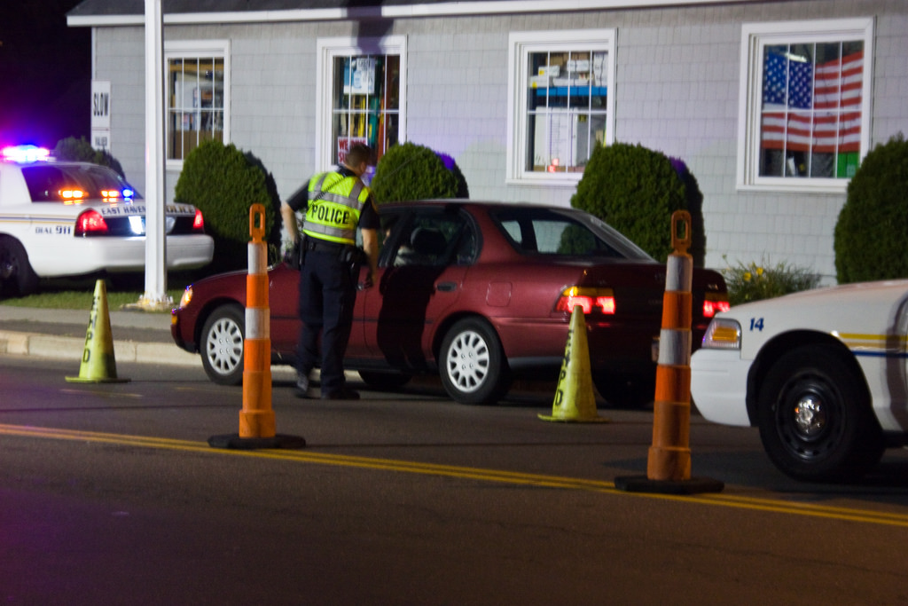 Car being pulled over