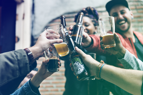 Group of people drinking alcohol