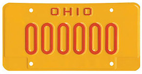 Ohio DUI license plate