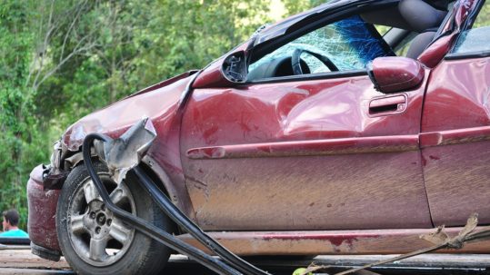 what to do after a car accident - wrecked car