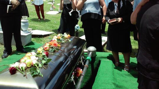 casket going into the ground with mourners - what is wrongful death